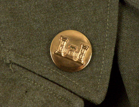 Combat Engineer Castle pin brass